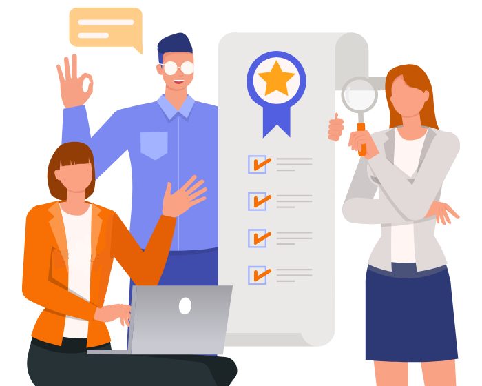 Professionals working illustration